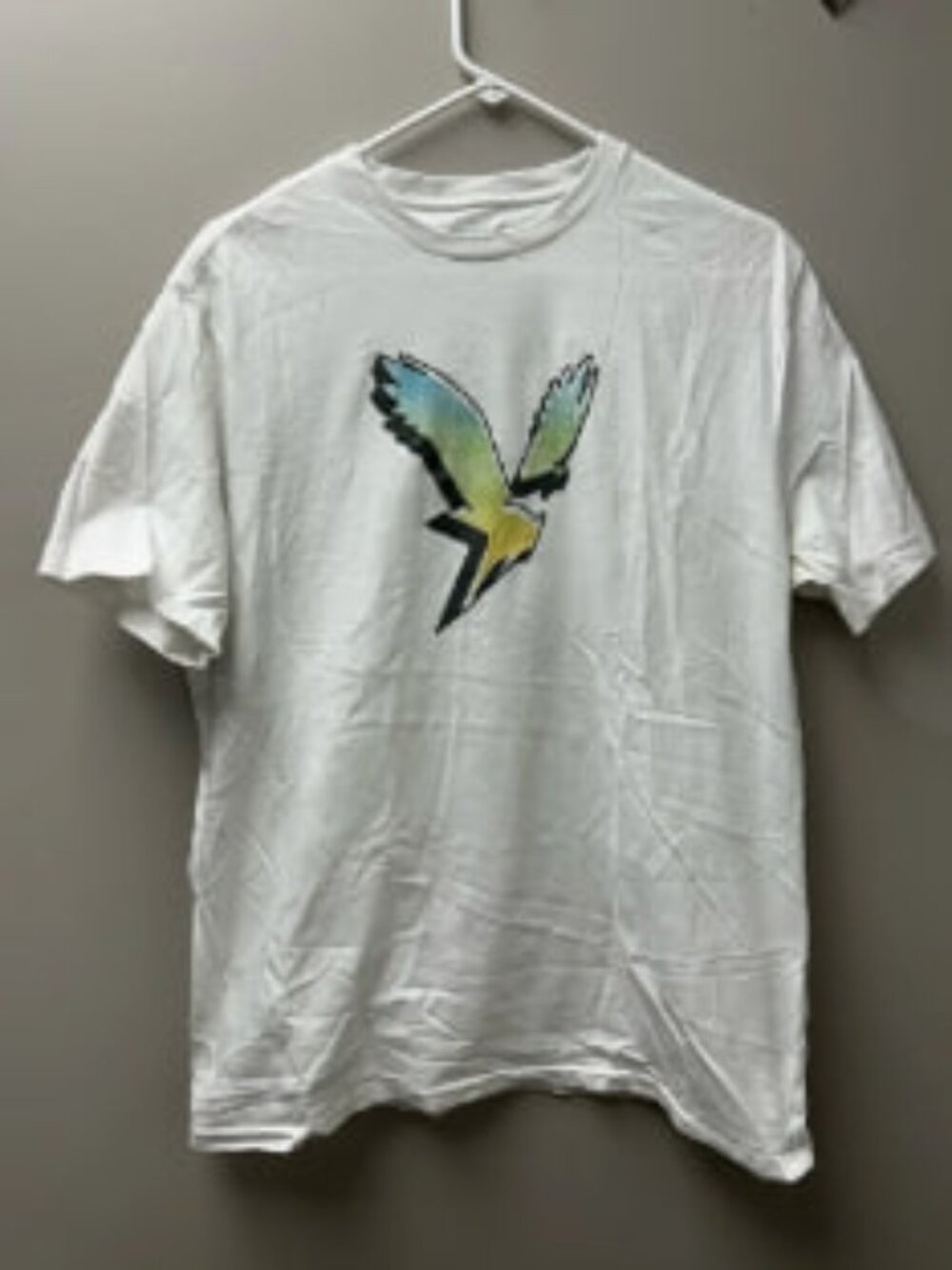 American Eagle Men's White Graphic T-Shirt Size L